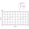Gabion 5 mm langasta ja 10x10 cm verkosta 100x10x50 cm