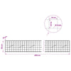 Gabion 5 mm langasta ja 10x10 cm verkosta 400x10x50 cm