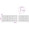 Gabion 5 mm langasta ja 10x10 cm verkosta 650x10x50 cm