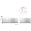 Gabion 5 mm langasta ja 10x10 cm verkosta 800x10x50 cm