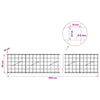 Gabion 5 mm langasta ja 10x10 cm verkosta 950x10x50 cm