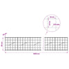 Gabion 5 mm langasta ja 10x10 cm verkosta 1050x10x50 cm