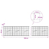 Gabion 5 mm langasta ja 10x10 cm verkosta 1150x10x50 cm