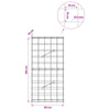 Gabion 5 mm langasta ja 10x10 cm verkosta 50x10x100 cm