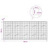 Gabion 5 mm langasta ja 10x10 cm verkosta 250x10x100 cm