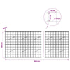 Gabion 5 mm langasta ja 10x10 cm verkosta 550x10x100 cm