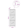 Gabion 5 mm langasta ja 10x10 cm verkosta 50x10x150 cm