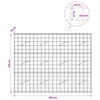 Gabion 5 mm langasta ja 10x10 cm verkosta 200x10x150 cm