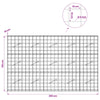 Gabion 5 mm langasta ja 10x10 cm verkosta 250x10x150 cm