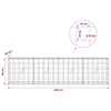 Gabion 5 mm langasta ja 10x10 cm verkosta 200x20x50 cm