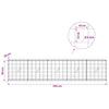 Gabion 5 mm langasta ja 10x10 cm verkosta 250x20x50 cm