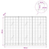 Gabion 5 mm langasta ja 10x10 cm verkosta 150x20x100 cm