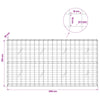 Gabion 5 mm langasta ja 10x10 cm verkosta 200x20x100 cm