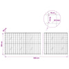 Gabion 5 mm langasta ja 10x10 cm verkosta 600x20x100 cm