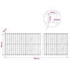 Gabion 5 mm langasta ja 10x10 cm verkosta 700x20x100 cm