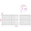 Gabion 5 mm langasta ja 10x10 cm verkosta 1100x20x100 cm