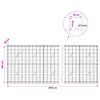 Gabion 5 mm langasta ja 10x10 cm verkosta 1150x20x100 cm