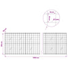 Gabion 5 mm langasta ja 10x10 cm verkosta 1200x20x100 cm