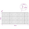 Gabion 5 mm langasta ja 10x10 cm verkosta 350x20x150 cm