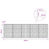 Gabion 5 mm langasta ja 10x10 cm verkosta 500x20x150 cm