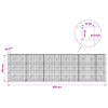 Gabion 5 mm langasta ja 10x10 cm verkosta 550x20x150 cm