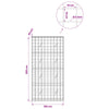 Gabion 5 mm langasta ja 10x10 cm verkosta 100x20x200 cm