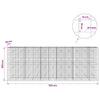 Gabion 5 mm langasta ja 10x10 cm verkosta 550x20x200 cm