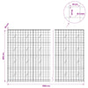 Gabion 5 mm langasta ja 10x10 cm verkosta 1100x20x200 cm