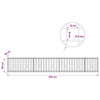 Gabion 5 mm langasta ja 10x10 cm verkosta 350x30x50 cm