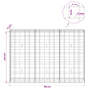 Gabion 5 mm langasta ja 10x10 cm verkosta 150x30x100 cm