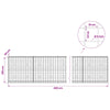 Gabion 5 mm langasta ja 10x10 cm verkosta 400x30x100 cm
