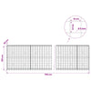 Gabion 5 mm langasta ja 10x10 cm verkosta 750x30x100 cm