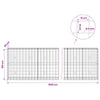 Gabion 5 mm langasta ja 10x10 cm verkosta 1000x30x100 cm