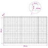 Gabion 5 mm langasta ja 10x10 cm verkosta 250x30x150 cm