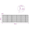 Gabion 5 mm langasta ja 10x10 cm verkosta 550x30x150 cm