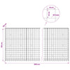 Gabion 5 mm langasta ja 10x10 cm verkosta 800x30x150 cm