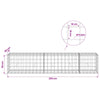Gabion 5 mm langasta ja 10x10 cm verkosta 250x50x50 cm