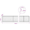 Gabion 5 mm langasta ja 10x10 cm verkosta 350x50x50 cm