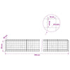 Gabion 5 mm langasta ja 10x10 cm verkosta 700x50x50 cm