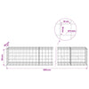 Gabion 5 mm langasta ja 10x10 cm verkosta 850x50x50 cm