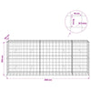 Gabion 5 mm langasta ja 10x10 cm verkosta 250x50x100 cm
