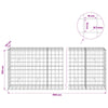 Gabion 5 mm langasta ja 10x10 cm verkosta 950x50x100 cm