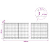 Gabion 5 mm langasta ja 10x10 cm verkosta 1200x50x100 cm