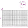 Gabion 5 mm langasta ja 10x10 cm verkosta 250x50x150 cm