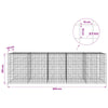 Gabion 5 mm langasta ja 10x10 cm verkosta 500x50x150 cm