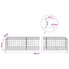 Gabion 5 mm langasta ja 10x10 cm verkosta 400x100x50 cm
