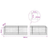 Gabion 5 mm langasta ja 10x10 cm verkosta 900x100x50 cm