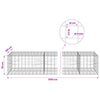 Gabion 5 mm langasta ja 10x10 cm verkosta 1050x100x50 cm