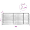Gabion 5 mm langasta ja 10x10 cm verkosta 250x100x100 cm