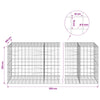 Gabion 5 mm langasta ja 10x10 cm verkosta 350x100x100 cm